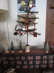 Advent calendar (with candies and tiny ornaments for that tree in the drawers).