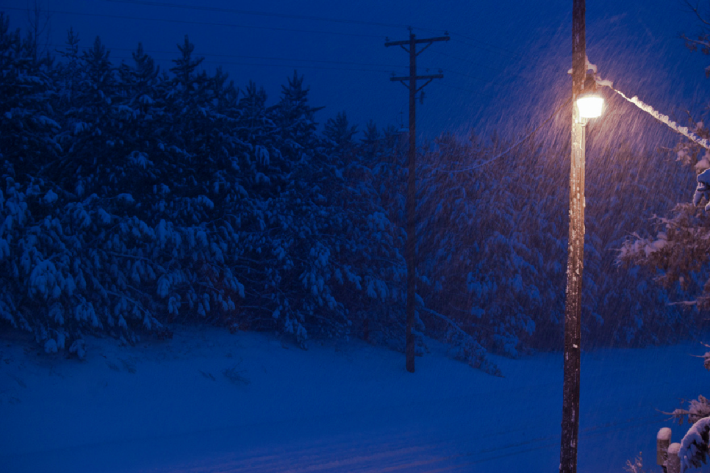 snowy night